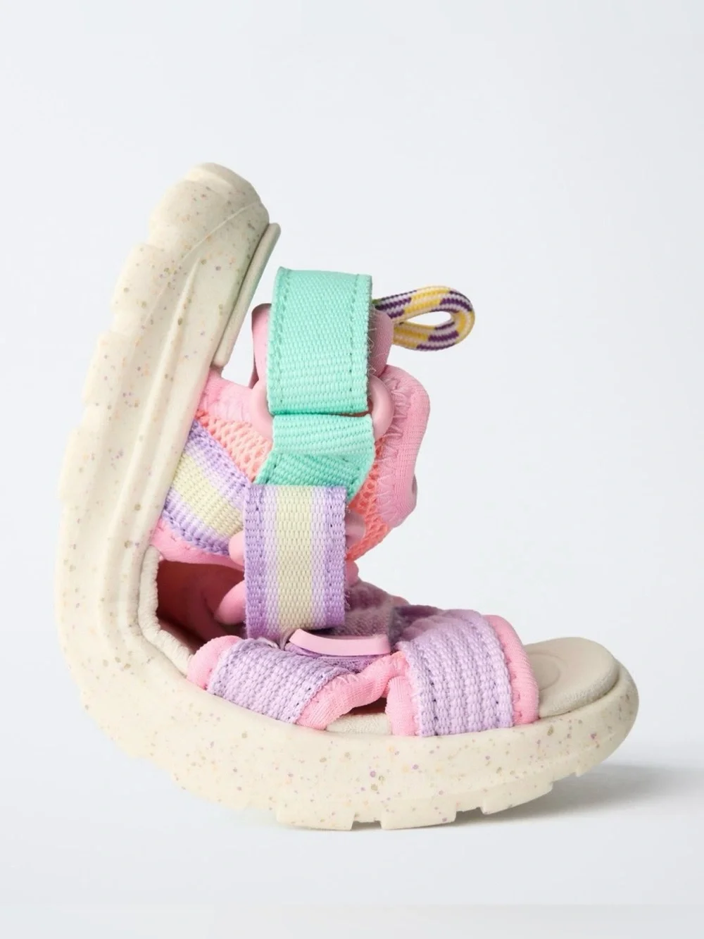 ZARA MULTICOLOR TECHNICAL SANDALS NWT Size : 9 (6.1 INCHES) * Color : PINK